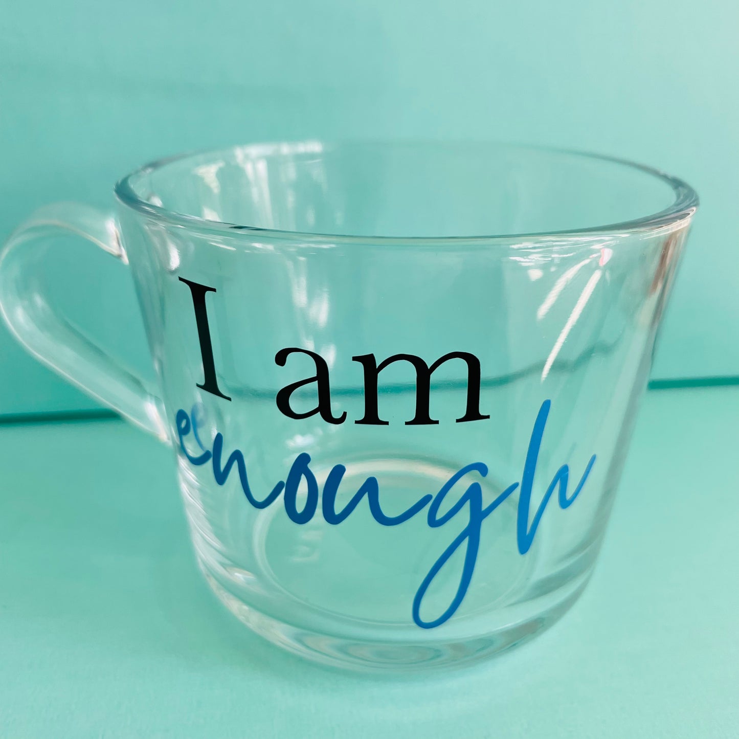 I am enough & time to relax glassware